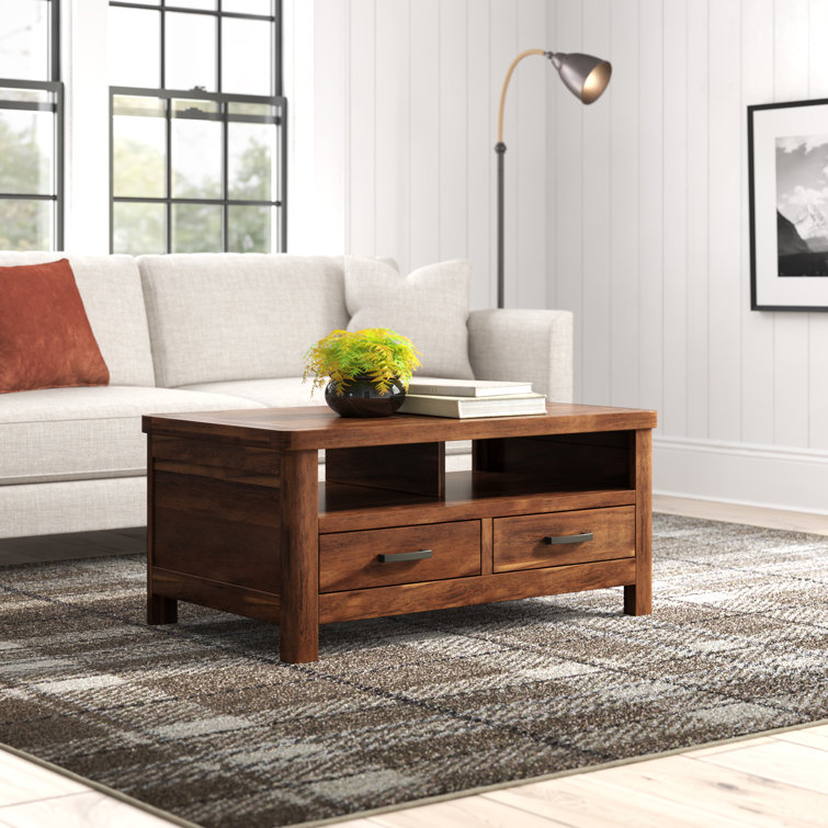 Foundstone Julianna Solid Wood Coffee Table with Storage & Reviews